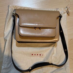 Marni Beige and Black Crossbody Bag